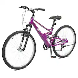 Winado - 26 inch 7 Speed Mountain Bike for Adult, Dual Shock Absorbers, Dual V Brake - Purple
