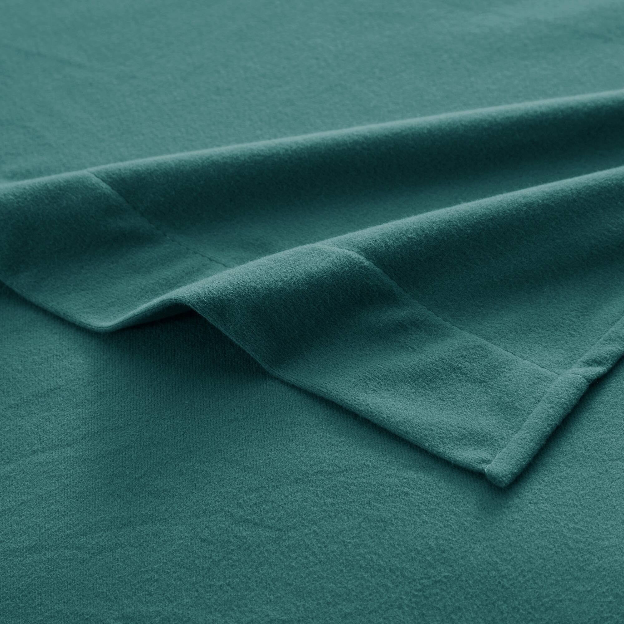 Back. Sweet Home Collection - Solid Flannel Sheets Warm and Cozy Extra Deep Pockets, Queen - Teal.