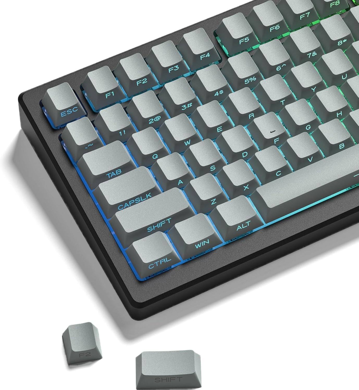 ESC ~ F4 F3 F2 F1 4$ 3# 2@ 2 E 1! W Q S TAB A CAPSLK Z SHIFT WIN CTRL F5 5% R D X ALT F6 6~ T - F F7 7& Y G V F8 8 U H B I F2 SHIFT