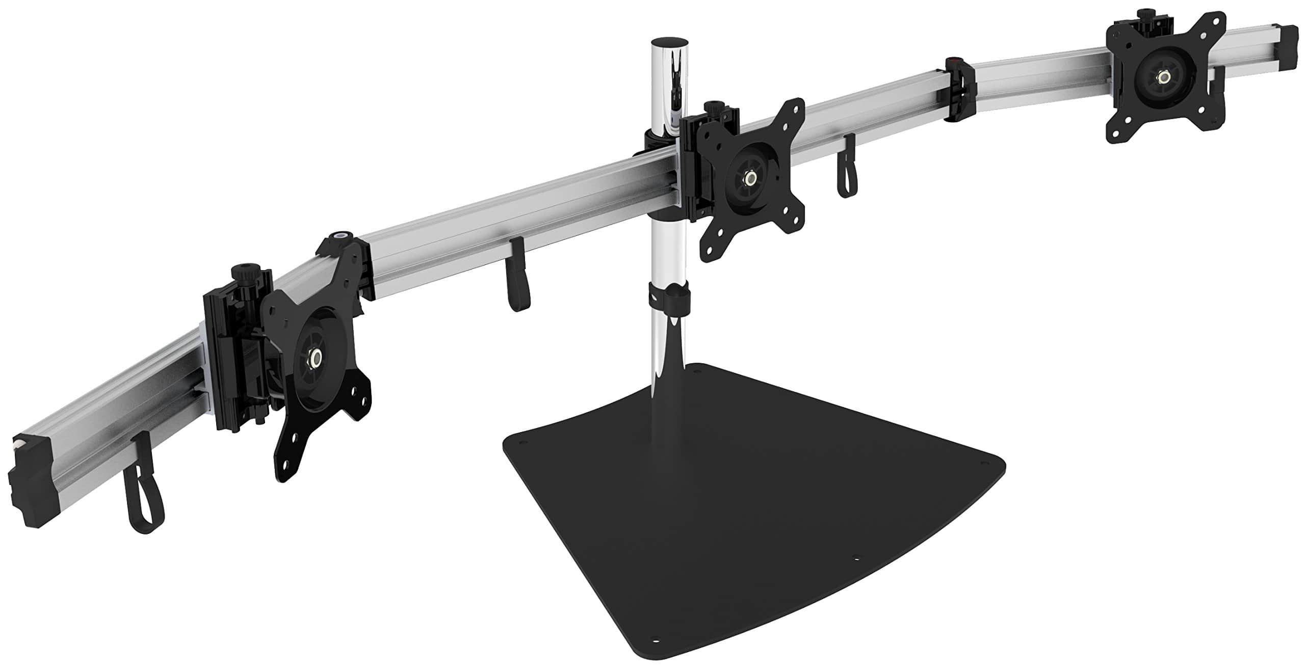 SIIG - Easy-Adjust Triple Monitor Desk Stand - 13" To 27" - Dual Color