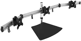 SIIG - Easy-Adjust Triple Monitor Desk Stand - 13" To 27" - Dual Color
