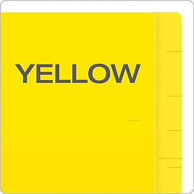 Alt View 3. Pendaflex -  Recycled End Tab File Folder, Straight Cut, Letter Size, Yellow, 100/Box  - Yellow.