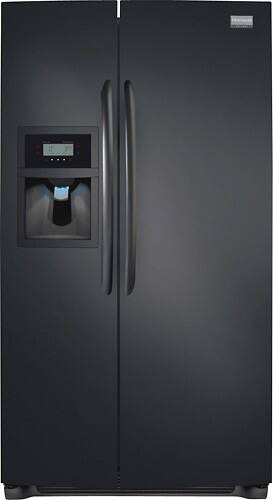 Front Standard. Frigidaire - Gallery 26.0 Cu. Ft. Side-by-Side Refrigerator with Thru-the-Door Ice and Water - Ebony Black.