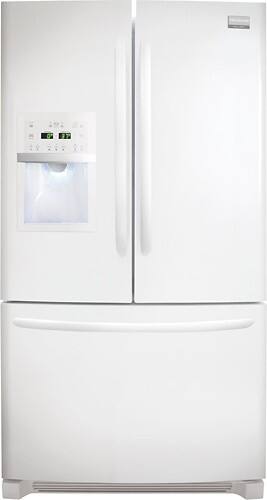 Front Standard. Frigidaire - 27.8 Cu. Ft. French Door Refrigerator with Thru-the-Door Ice and Water - Pearl White.