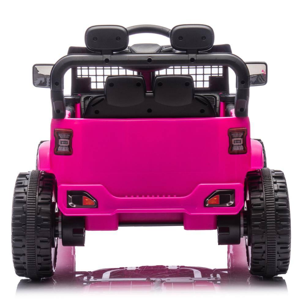 Alt View 2. BreeBe - 24V Kids Ride On Car w/ Parent Control, 2WD, Suspension, Power Display, Bluetooth, MP3, Speeds 1.86-3.11 MPH, Ages 3+ - Pink.
