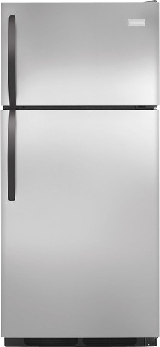 Front Standard. Frigidaire - 16.5 Cu. Ft. Top-Mount Refrigerator - Stainless-Steel.