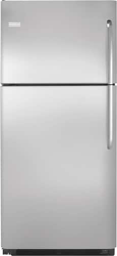 Front Standard. Frigidaire - 20.6 Cu. Ft. Top-Mount Refrigerator - Stainless-Steel.