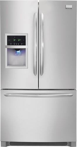 Front Standard. Frigidaire - Gallery 25.8 Cu. Ft. French Door Refrigerator with Thru-the-Door Ice and Water - Stainless-Steel.