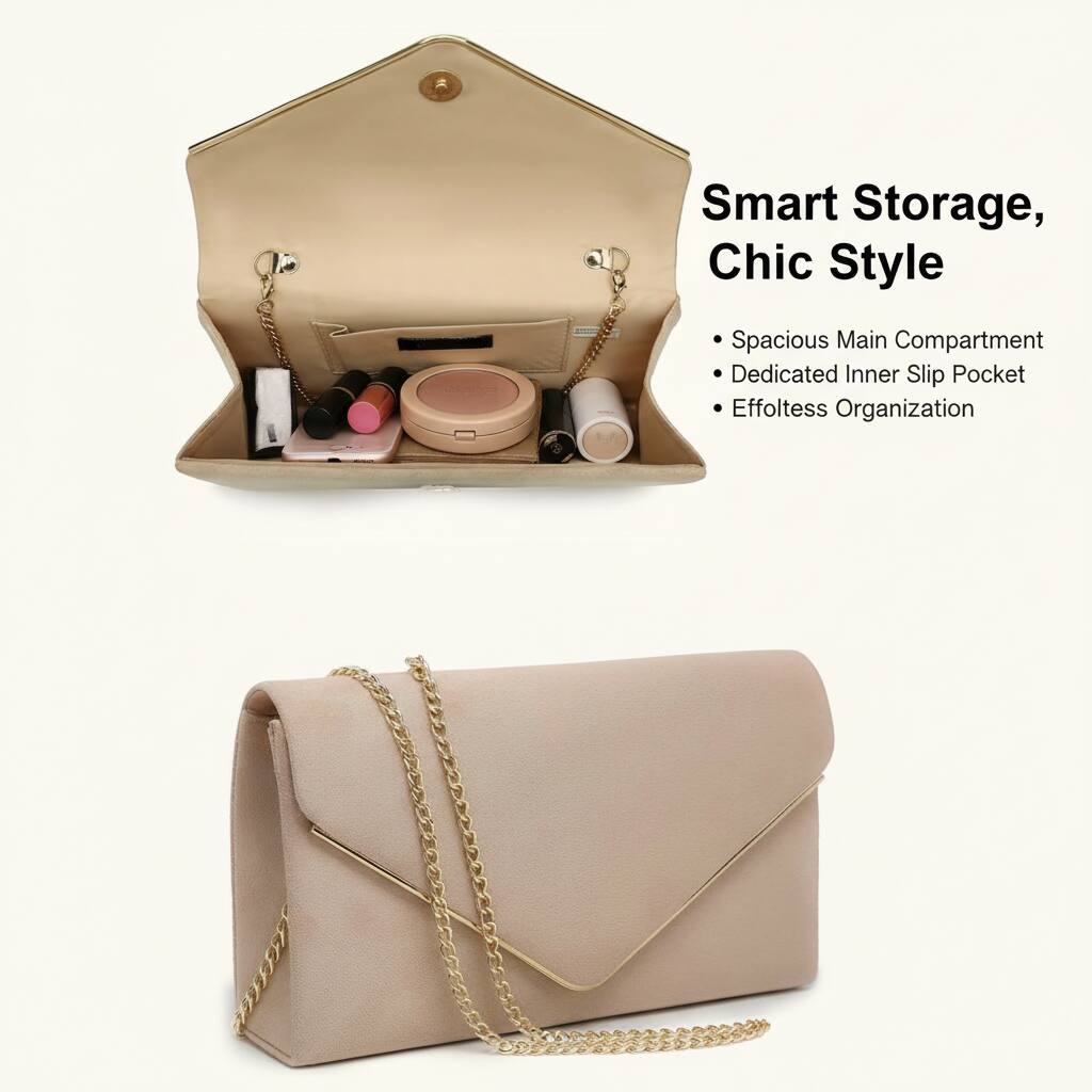Smart Storage, Chic Style  
- Spacious Main Compartment  
- Dedicated Inner Slip Pocket  
- Effortless Organization