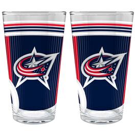 Great American Products - Columbus Blue Jackets Two-Piece 16oz. Pint Glass Set - Multicolor