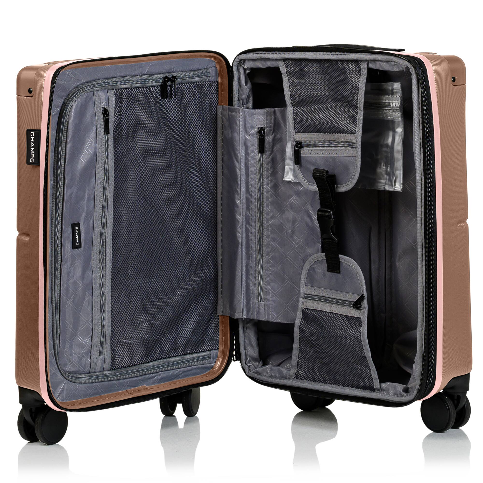Back. Champs - Earth Collection - 3-piece Hardside Luggage set - Champagne.