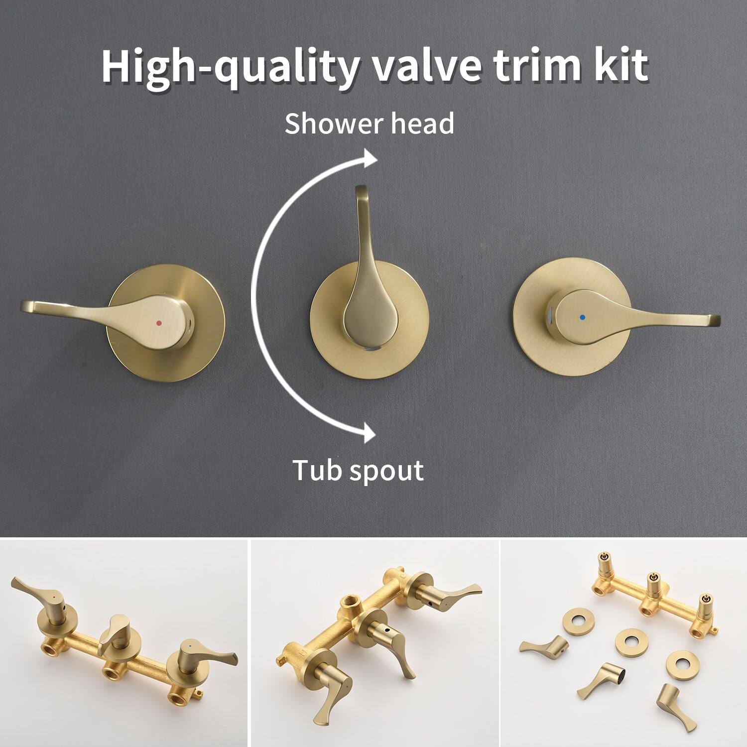 High-quality valve trim kit

Shower head

Tub spout