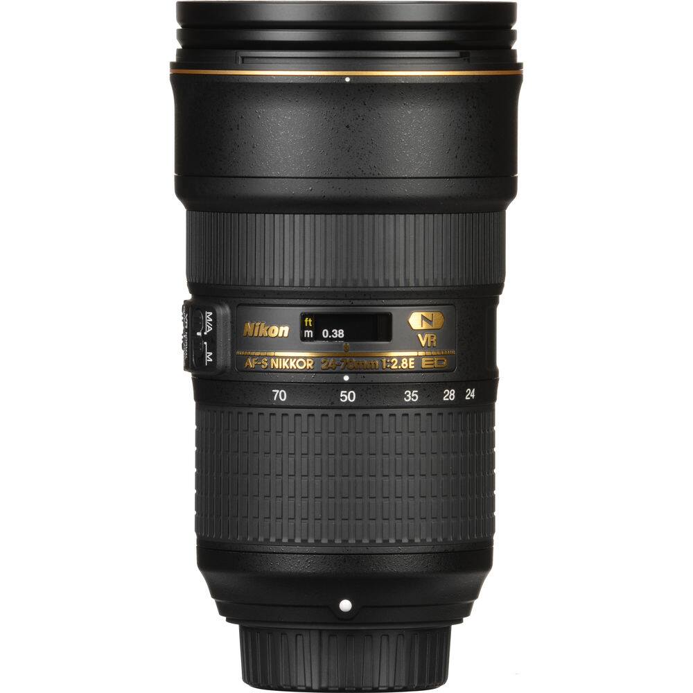 1 M/A ..M. ft N Nikon m 0.38 VR AF-S NIKKOR 24-70mm 1:2.8E ED 70 50 35 28 24