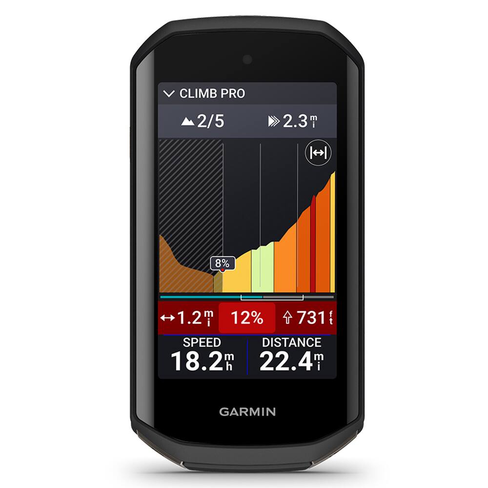 CLIMB PRO  
2/5  
2.3 m  
8%  
1.2 m 12% 731 ft  
SPEED 18.2 m/h  
DISTANCE 22.4 m  
GARMIN