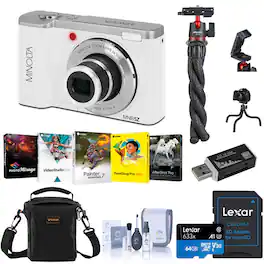 Camera Small Screen Bundle Minolta MNB5Z 56MP 5K Ultra HD 2.8