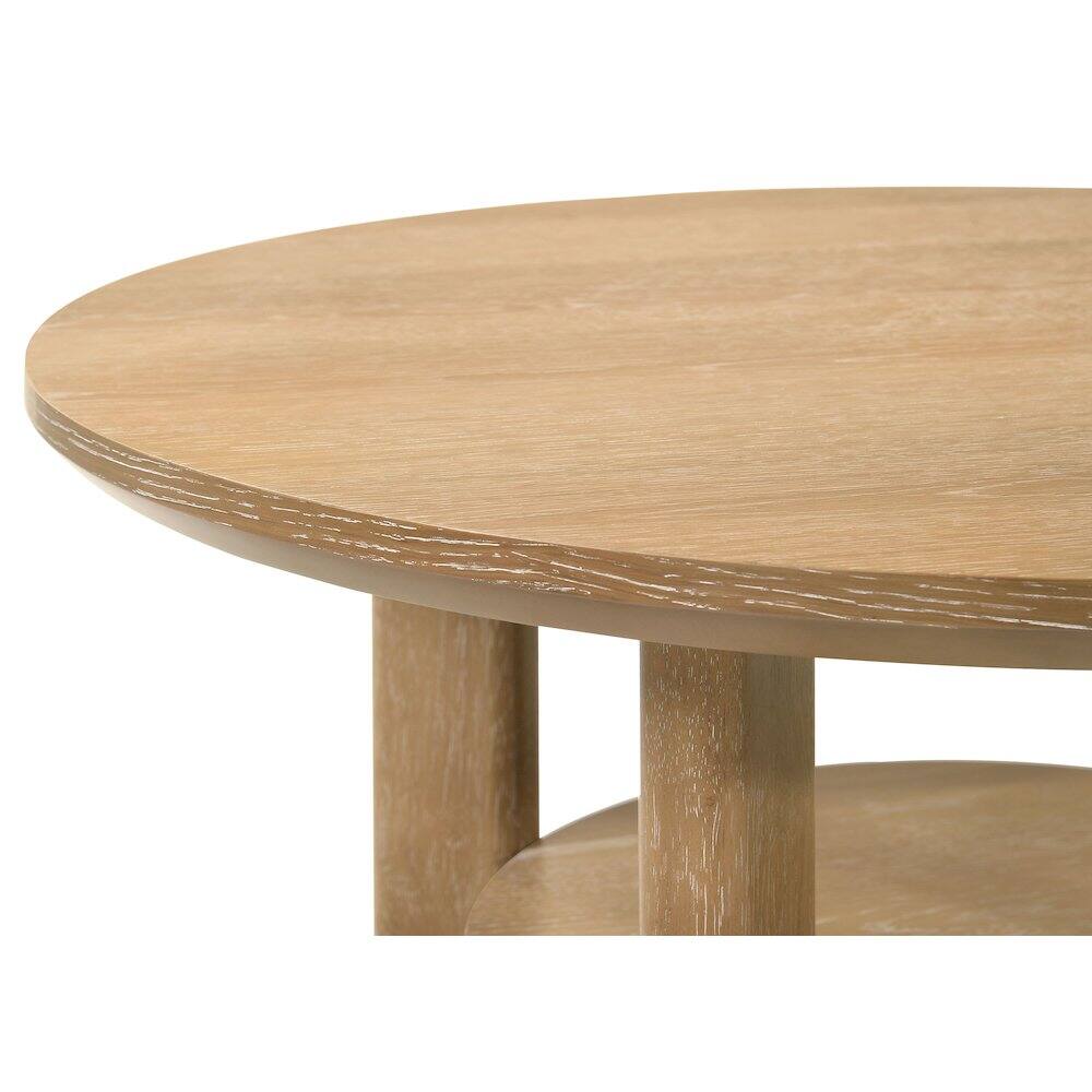 Alt View 5. Coaster Co. of America - Ottowa 2-piece Round Wood Coffee Table Set Light Oak - Light Oak.