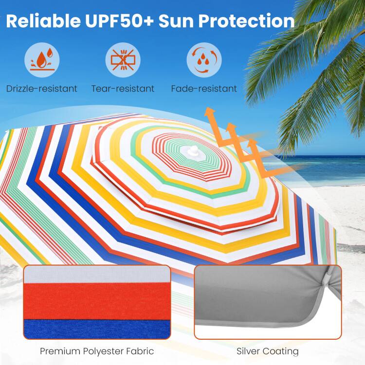 Reliable UPF50+ Sun Protection  
Drizzle-resistant  
Tear-resistant  
Fade-resistant  
Premium Polyester Fabric  
Silver Coating