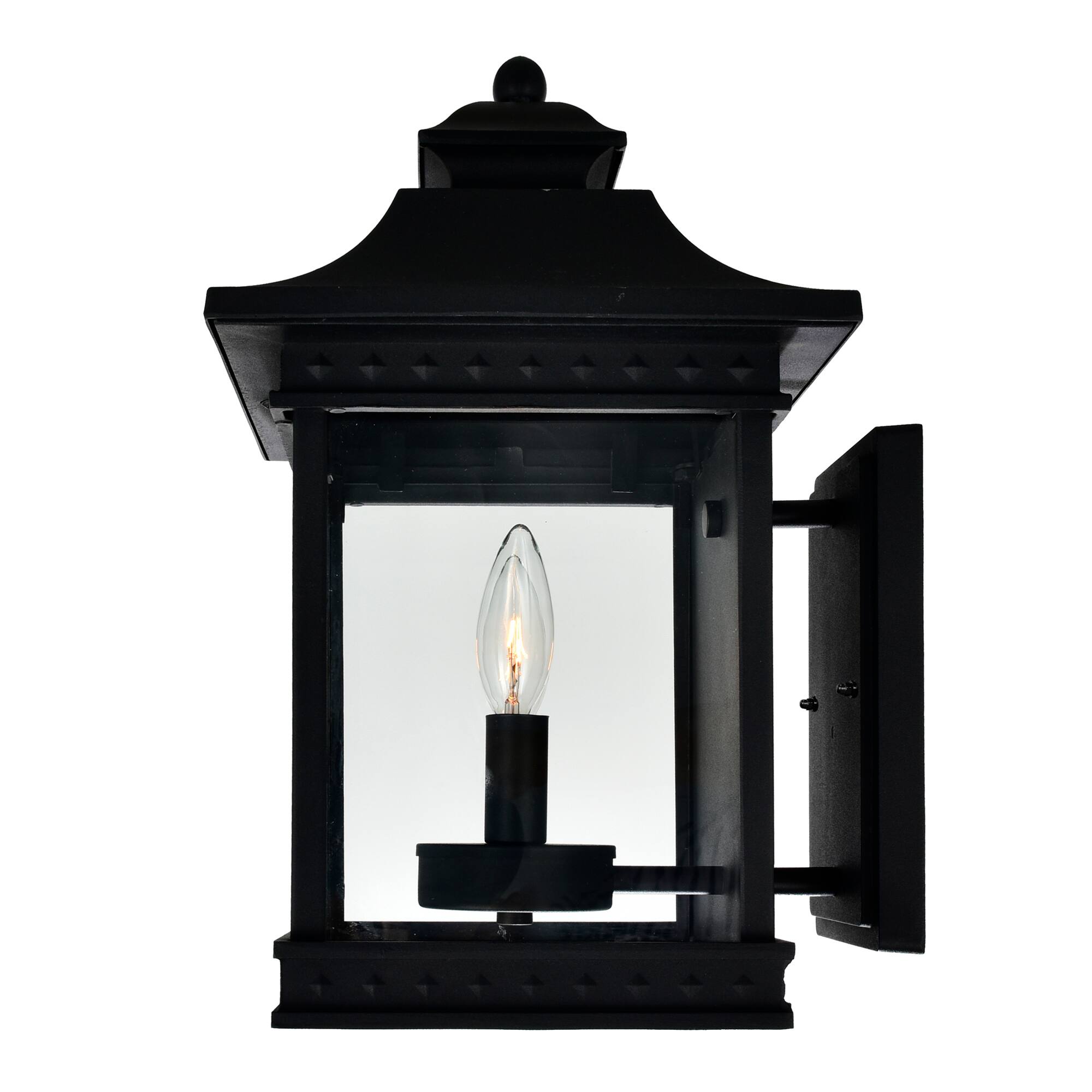 Back. CWI Lighting - Cleveland 2 Light Black Outdoor Wall Light - Black.