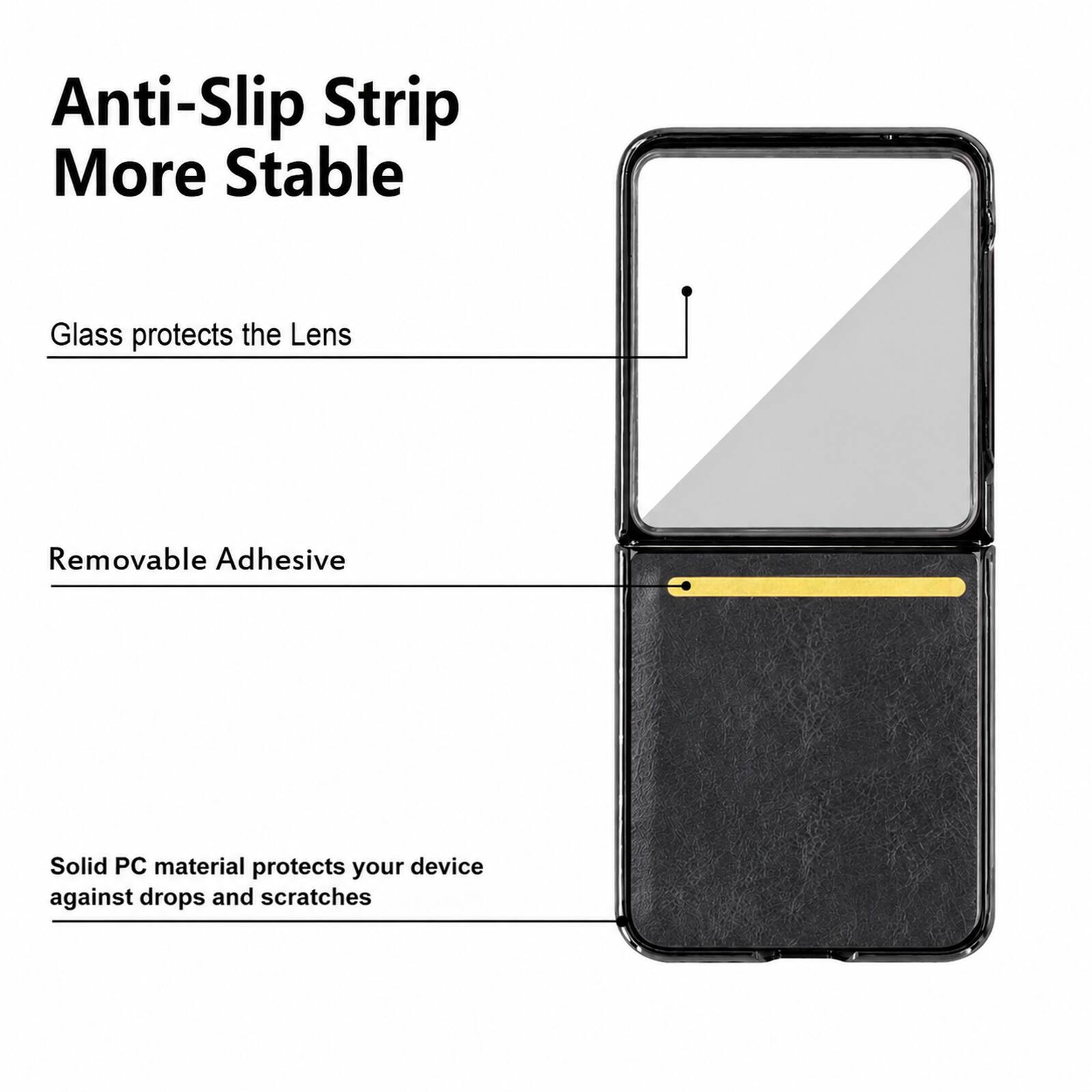Anti-Slip Strip More Stable  
Glass protects the Lens  
Removable Adhesive  
Solid PC material protects your device against drops and scratches