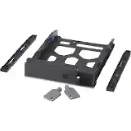 QNAP - TRAY-35-BLK01 Drive Bay Adapter for 3.5" Internal - Black - 1 x HDD Supported - 1 x Total Bay - 1 x 2.5"/3.5" Bay