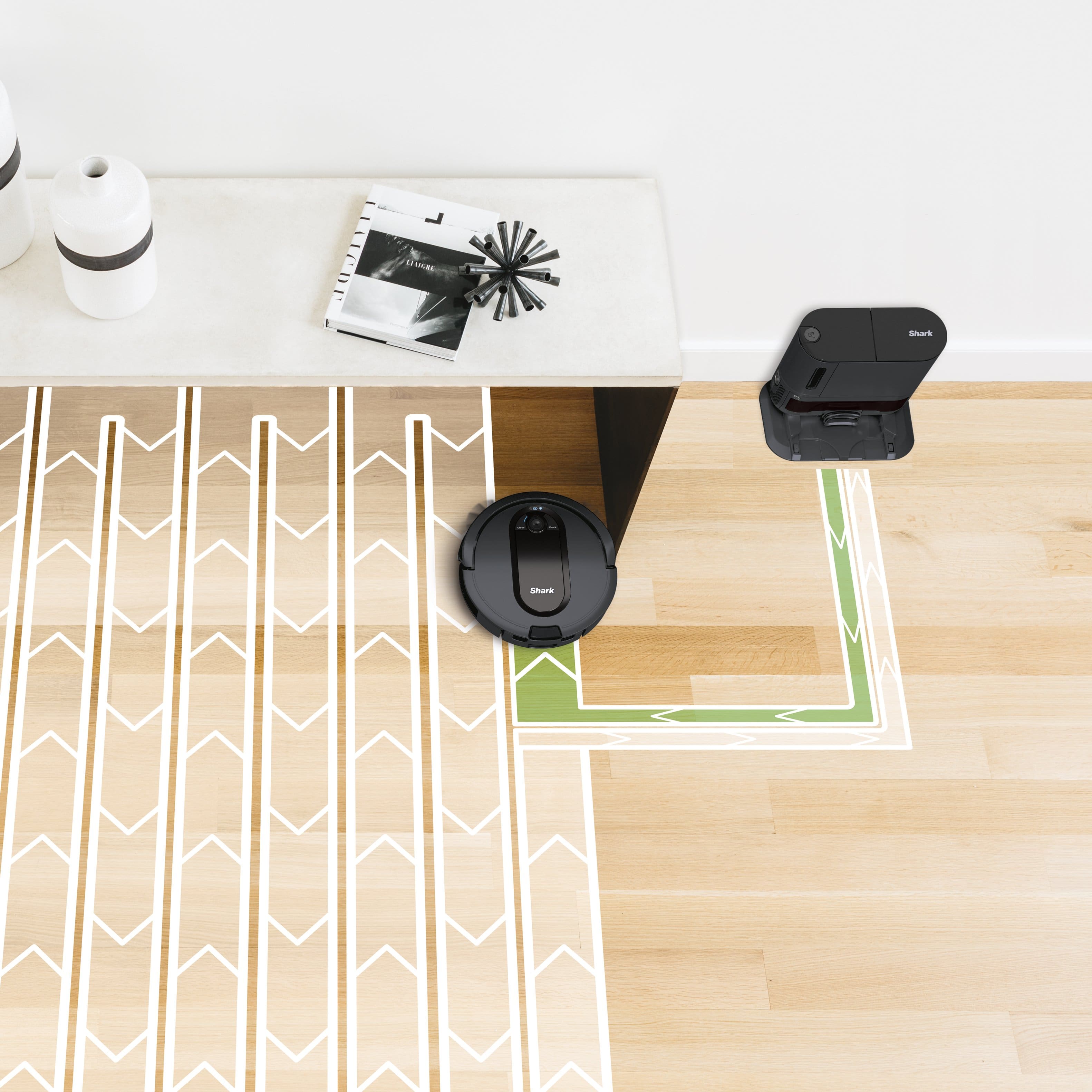 Alt View 14. Shark - EZ Robot Vacuum RV912S with Self-Empty Base, Bagless, Wi-Fi - Dark Grey.