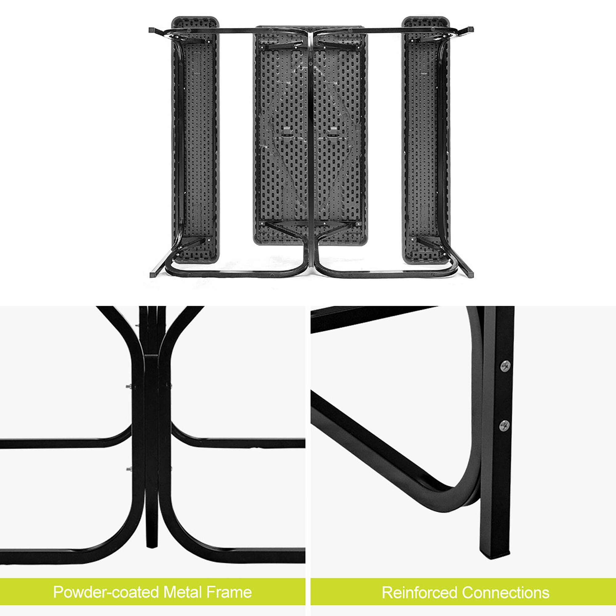 I X Powder-coated Metal Frame Reinforced Connections