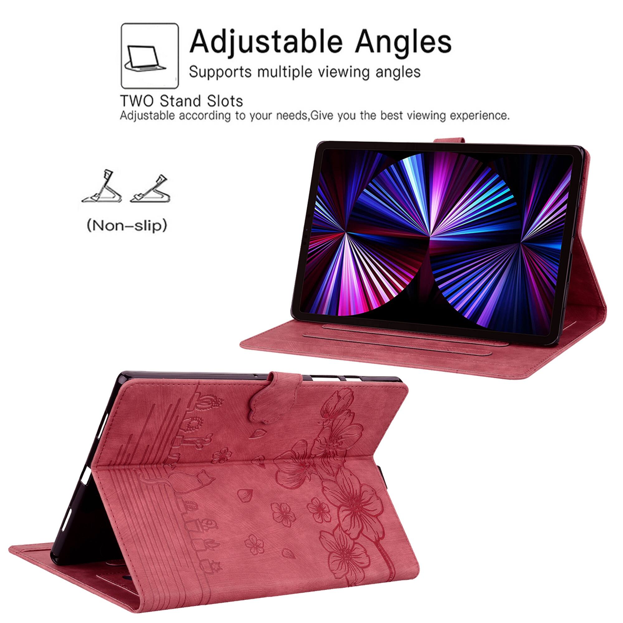 Adjustable Angles  
Supports multiple viewing angles  
TWO Stand Slots  
Adjustable according to your needs, Give you the best viewing experience.  
(Non-slip)