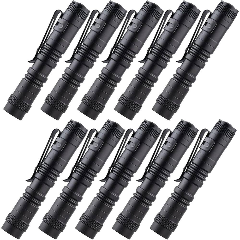 Front. ACJPR - Beieverluck 10-Pack Mini Flashlights – Pocket Penlight, Clip, Tactical LED.