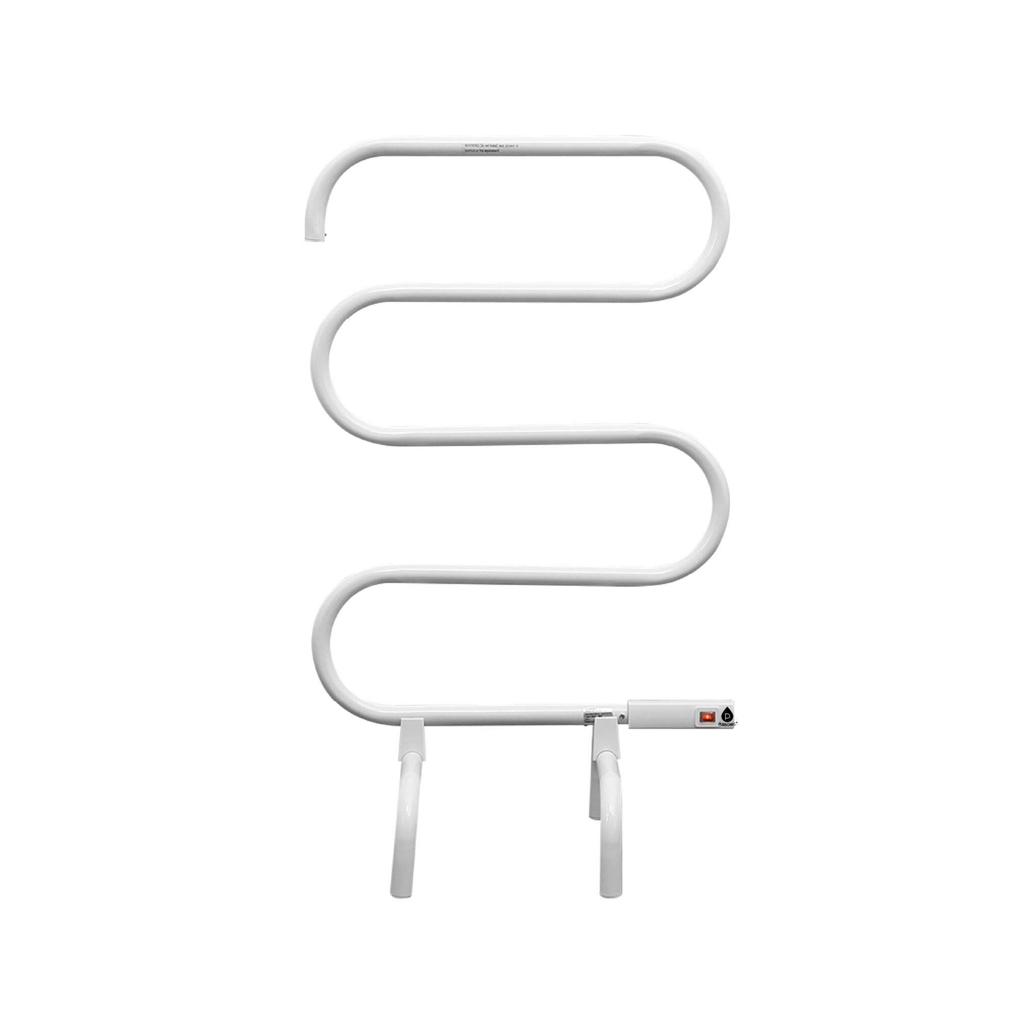 Alt View 1. Pursonic - Electric Heated Towel Warmer Rack – Wall-Mount or Freestanding - White.