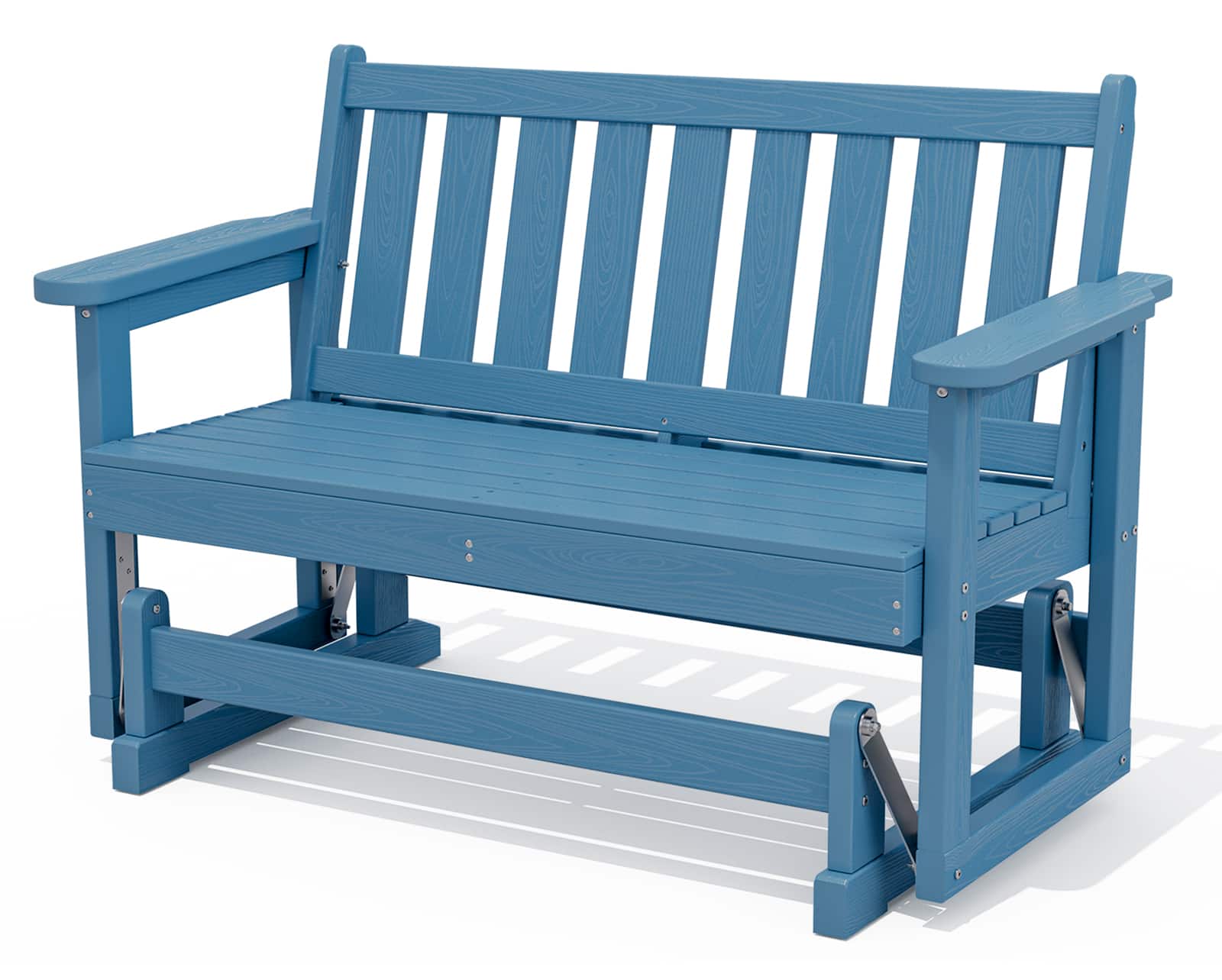 SERWALL - Outdoor 2 Person Patio Glider Bench, HDPE Weather-Resistant Swinging Bench for Outdoor Porch Garden - Navy price history on PriceWatchPro