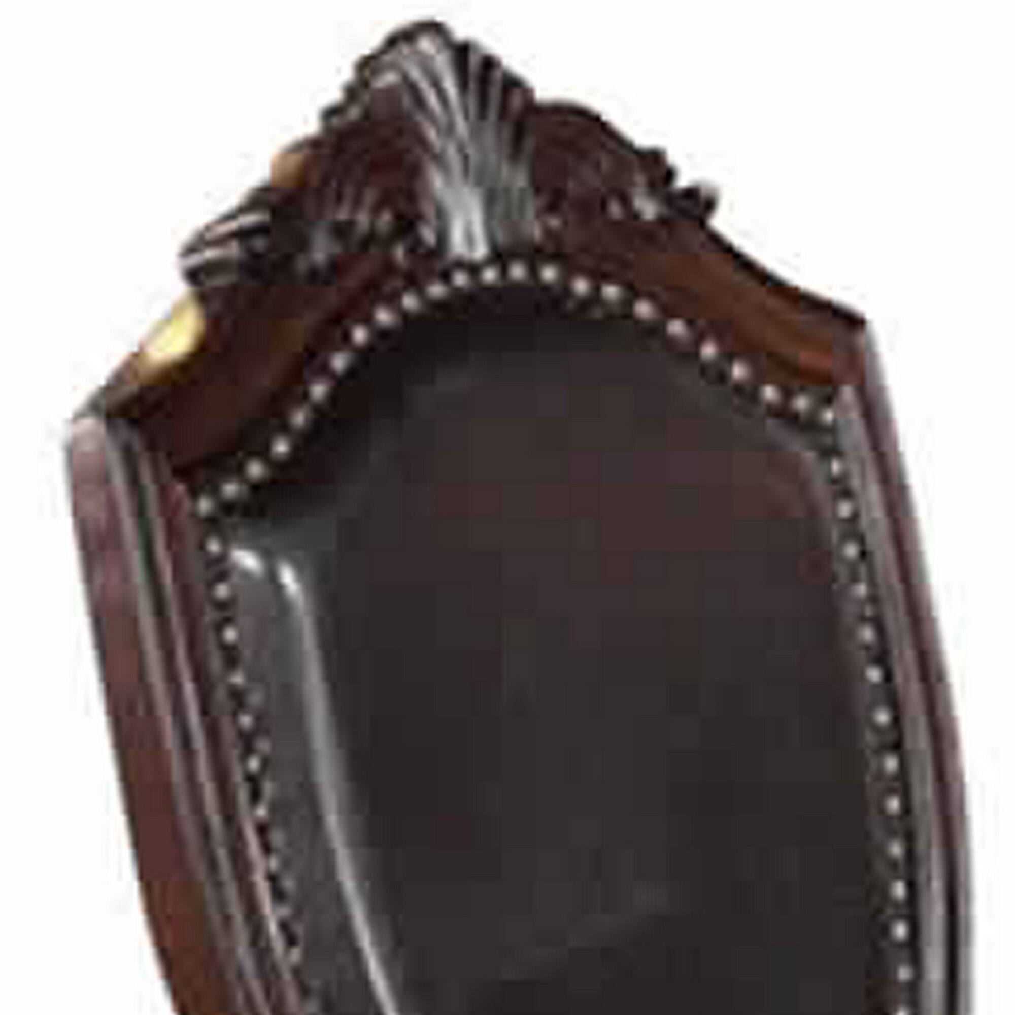 Alt View 3. Manhattan Lane - Traditional Rubber Wood Dining Chair With Faux Leather Upholstery , Set Of 2,Brown - Brown.