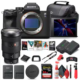 Alpha a7S III Mirrorless Camera W/ Sony FE 24-70mm Lens Basic Bundle (International Version) - Black