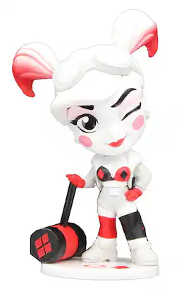 Front. DC Comics - DC Lil Bombshells Harley Quinn 2.75" Mini Vinyl Figure - Red/White.
