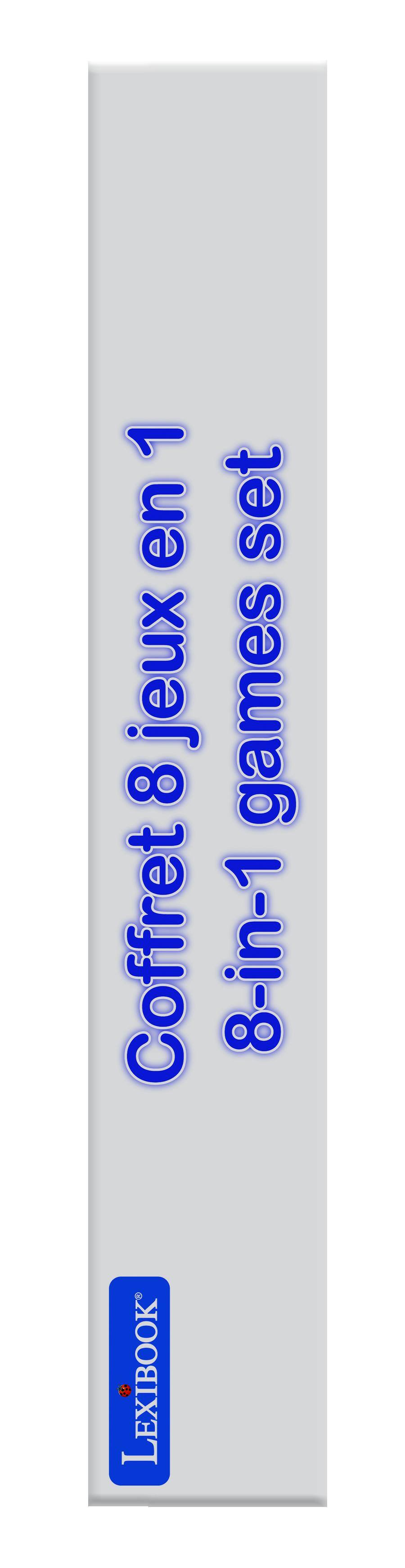 1 en 1 set jeux games 8 Coffret 8-in-1 LEXIBOOK
