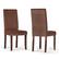 Angle. Simpli Home - Acadian Parson Dining Chair (Set of 2) - Distressed Saddle Brown.