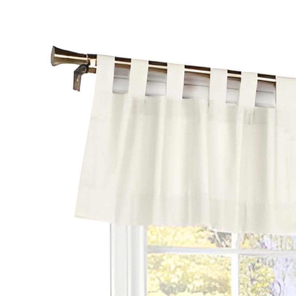 Angle. Commonwealth Home Fashions - Commonwealth Thermalogic Weather Insulated Cotton Fabric Tab Valance - 40"x15" - White - white.