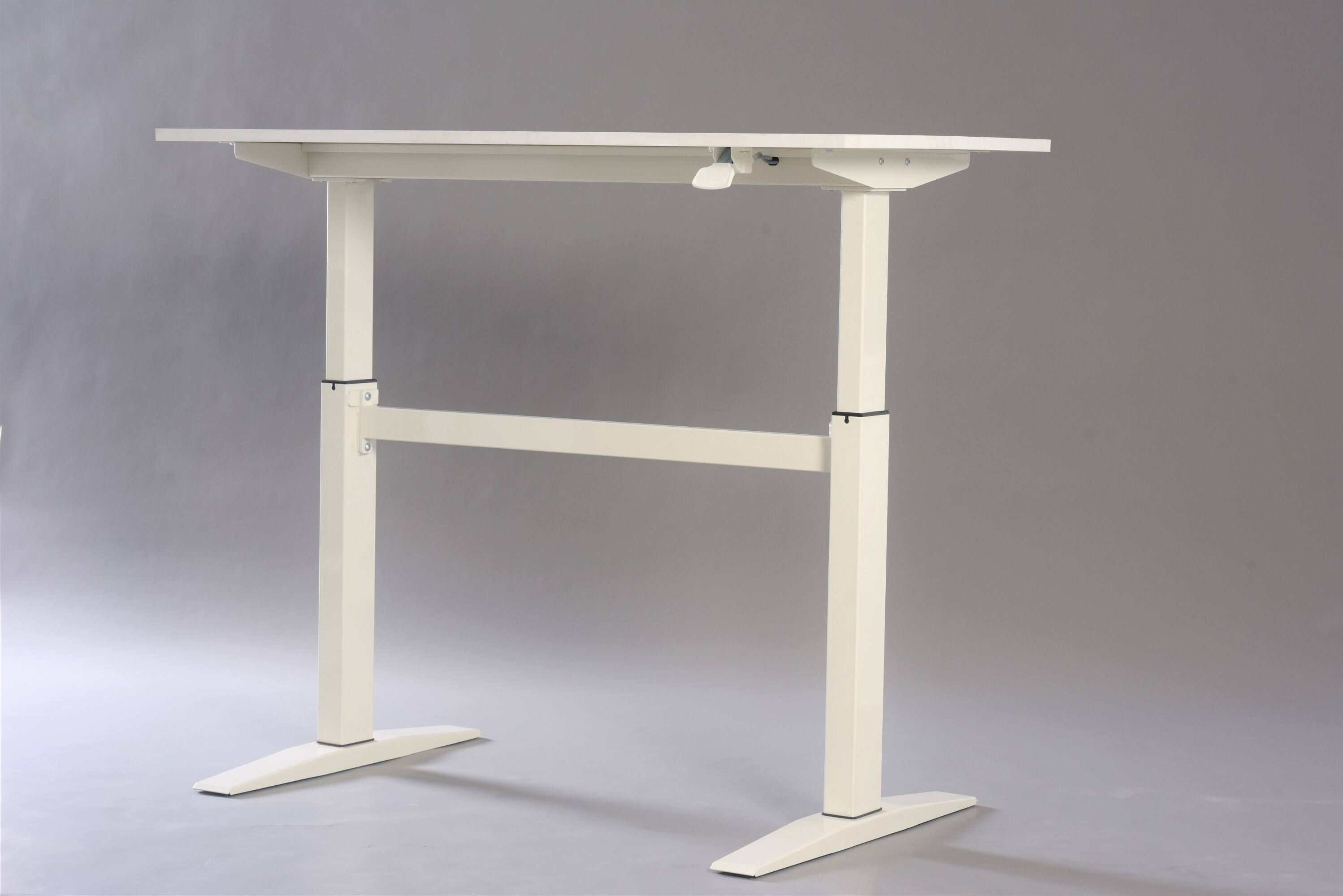 Alt View 7. Glintex - 47'' Standing Desk with Manual Height Adjustment 29.3''-43.3'', Spacious Surface and Sturdy Steel Frame - White.