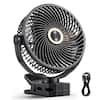 Front. Loheer - Loheer Portable Clip Fan Rechargeable Clip On Fan with Light Quiet USB Desk Fan for Golf Cart and Treadmill.