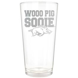 Great American Products - Arkansas Razorbacks Etched 16oz. Rally Cry Pint Glass - Multicolor