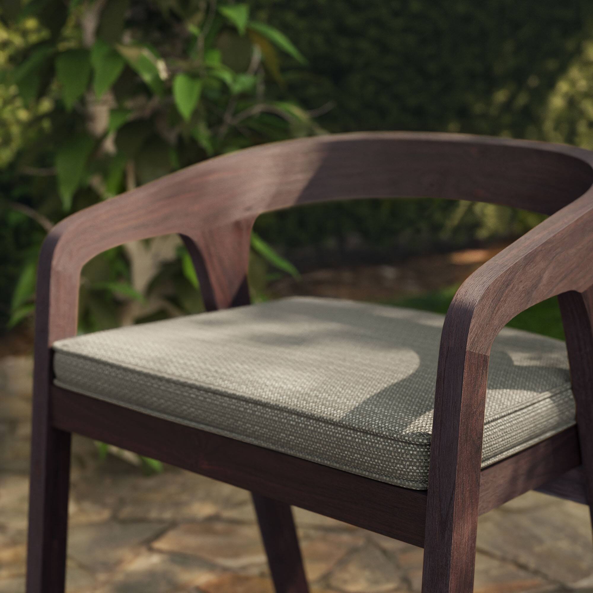 Alt View 1. Modway - Kona Outdoor Teak Wood Barrel Dining Chair by Modway - Ash.