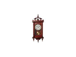 Bedford Clock Collection - Classic 31" Chiming Wall Clock With Roman Numerals - Red
