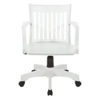 OSP Home Furnishings - Deluxe Wood Bankers Chair - White - Front_Zoom