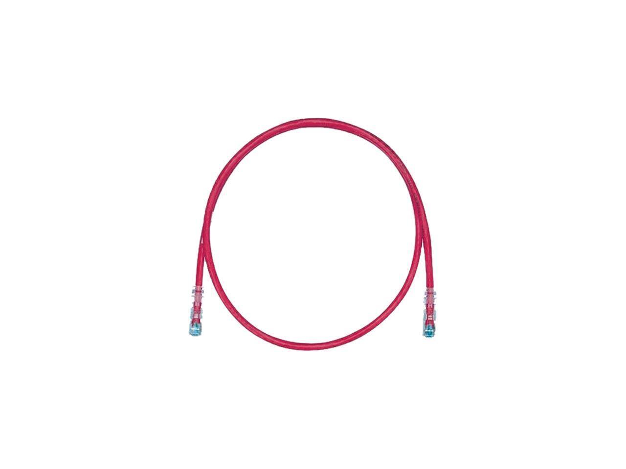 Front. Panduit - Tx6 Plus - Patch Cable - Rj-45 (M) - Rj-45 (M) - 5 Ft - Utp - Cat 6 - Stranded - Red.