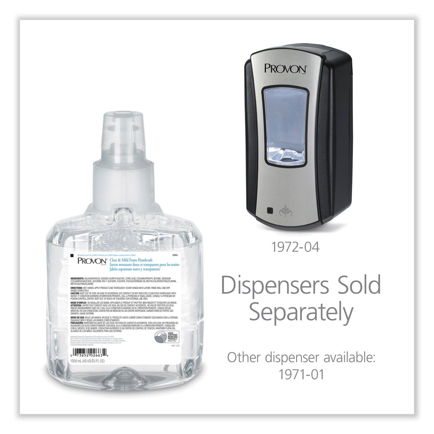 PROVON  
Clew & Mal Foam  
1972-04 Dispensers Sold Separately  
Other dispenser available: 1971-01