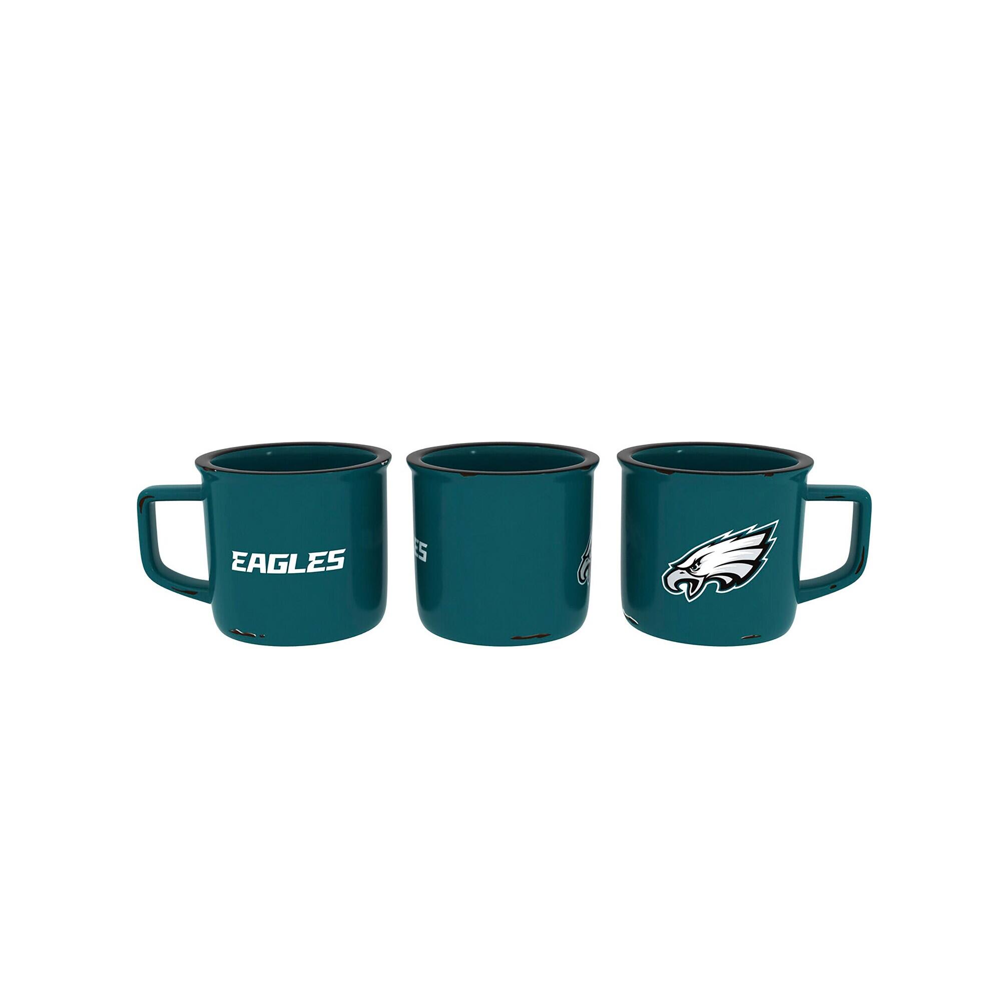 Alt View 1. Evergreen Enterprises - Philadelphia Eagles 14oz. Ceramic Camp Cup with Gift Box - Multicolor.