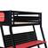 Alt View 3. Anysun - Full Size Bunk Bed with Two Built-In Gaming Desks, USB Desktop Ports & Pegboard Organizer, Gaming Bunk Frame for Gamer - Red.