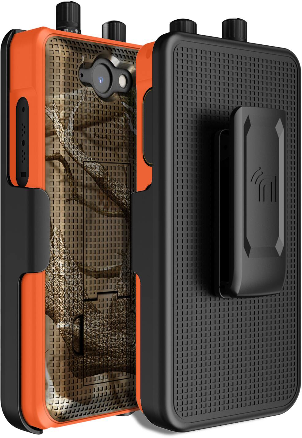 Alt View 3. Nakedcellphone - Combo for Sonim XP5plus 5G (X530) / XP5 Plus 4G (XP5900) - Hard Phone Case + Belt Clip Holster - Hunter Camo.