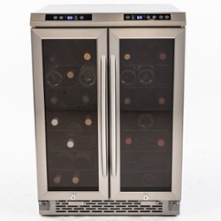 Avanti Dual-Zone Wine Cooler, 38 Bottle Capacity, in Stainless Steel - Stainless steel - Front_Zoom