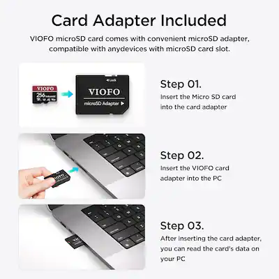 VIOFO 256GB PROFESSIONAL HIGH ENDURANCE MLC MICRO SD MEMORY CARD UHS-3 WITH ADAPTER VIOFO 256GB PROFESSIONAL HIGH ENDURANCE MLC MICRO SD MEMORY CARD UHS-3 WITH ADAPTER