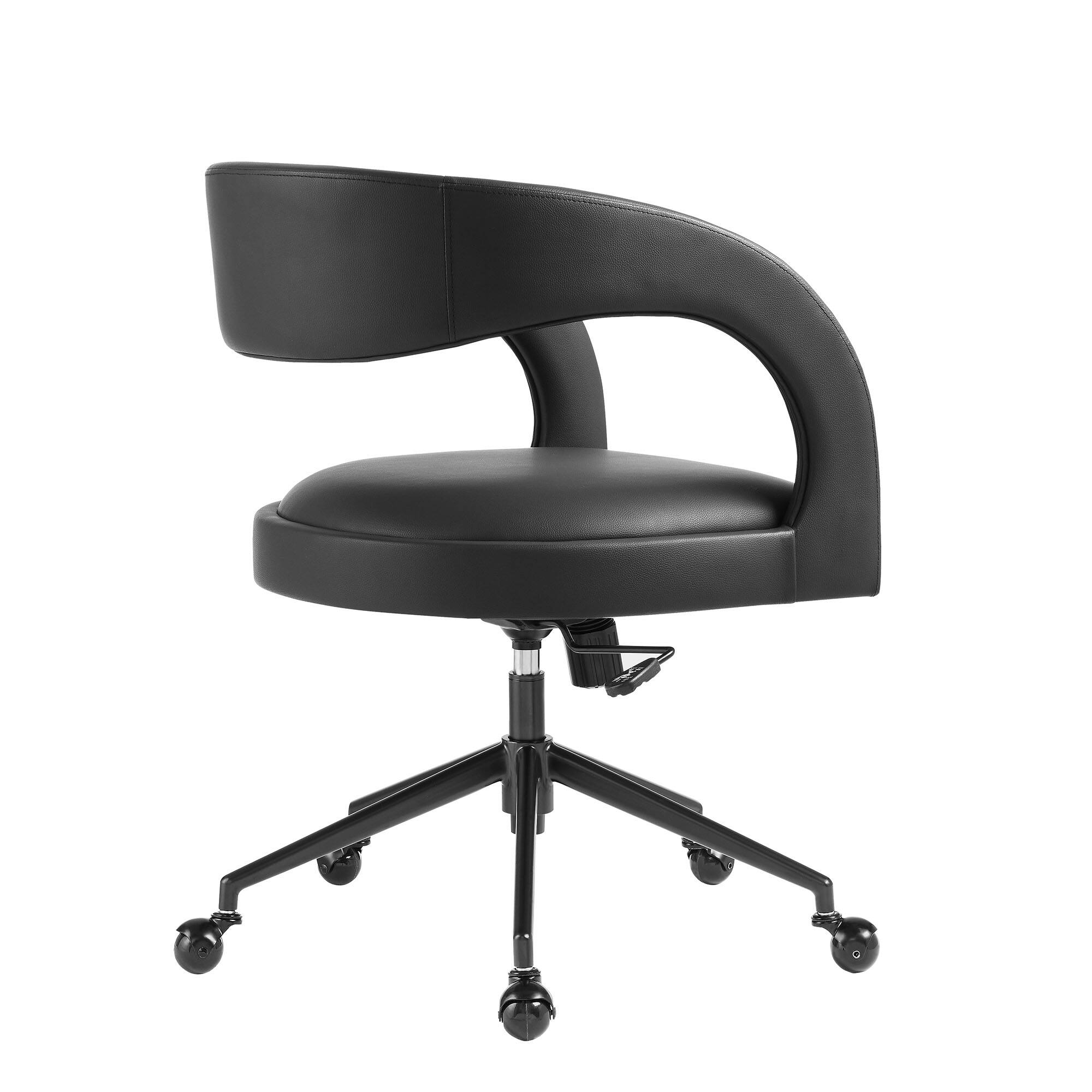 Alt View 1. Modway - Pinnacle Vegan Leather Office Chair by Modway - Black.